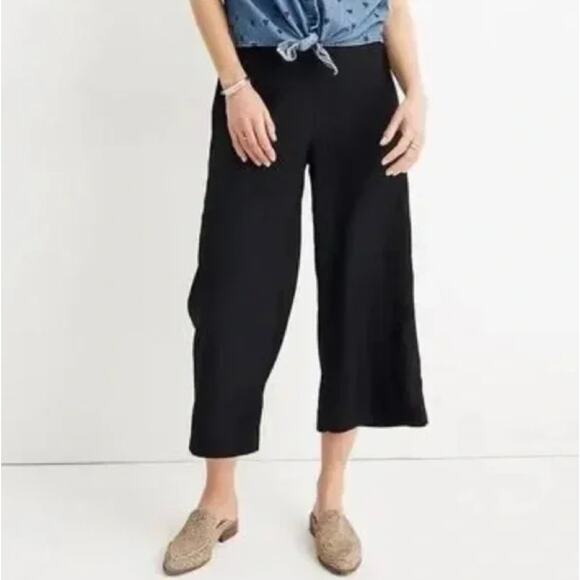 Madewell Black Wide Leg Pants - Picture 1 of 6